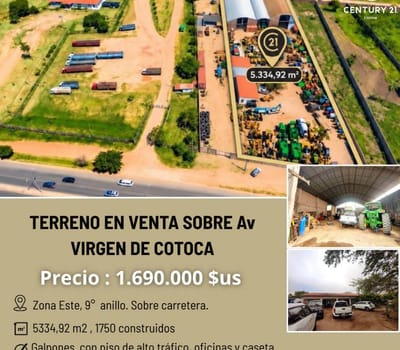 Terreno Virgen De Cotoca, 9no Anillo