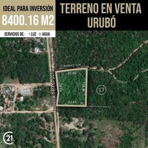 Urubo Terreno En Venta 8.400 M2