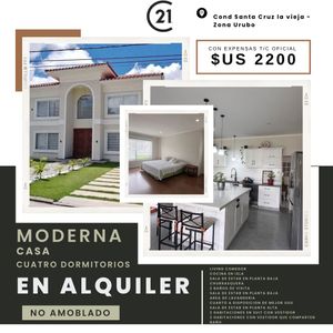 Lujosa Casa En Exclusivo Condominio En Urubo