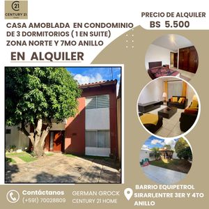A Solo $785, Casa Amplia Y Amoblada En Alquiler