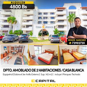 Departamento Amoblado De 2 Habitaciones En Equipetrol / Hotel Casablanca