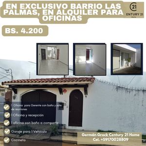 En Barrio Las Palmas;oficina En Alquiler