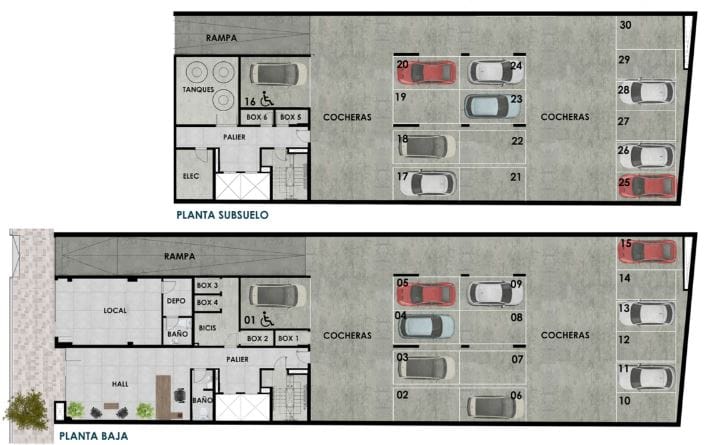 Plano Planta Baja y Subsuelo — Altos de Cordón