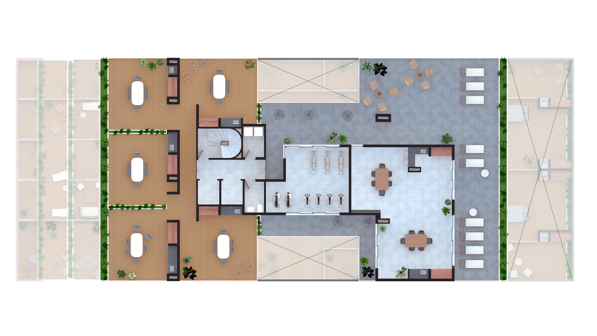 Plano Terraza - Amenidades — Rubicón