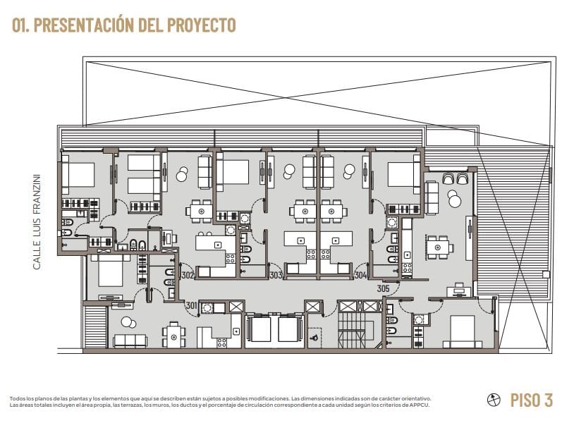 Plano Piso 3 — Park Square Franzini