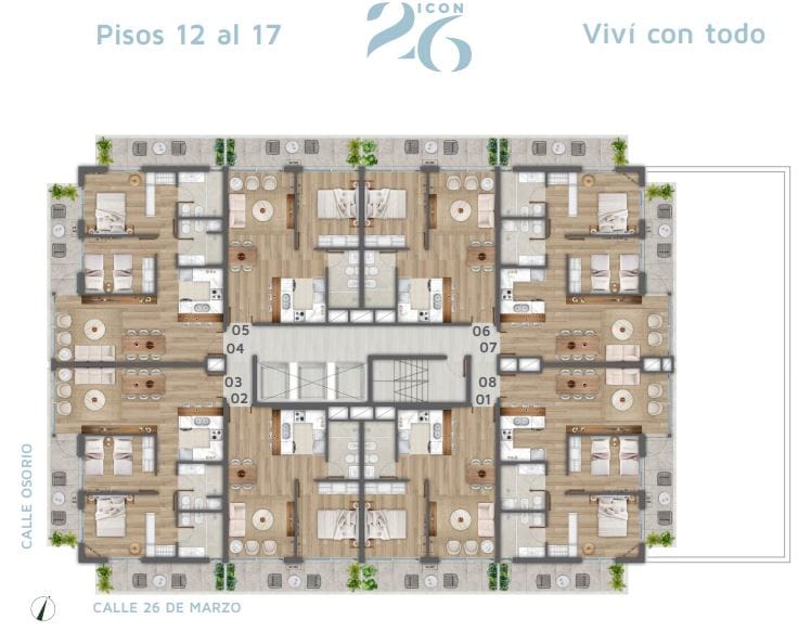 Plano Nivel 12 al 17 — Icon 26
