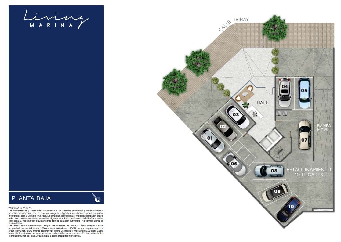 Plano Planta Baja — Living Marina