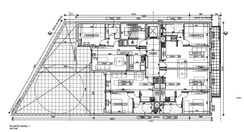 Plano Piso 1 — Bastión Terminal II