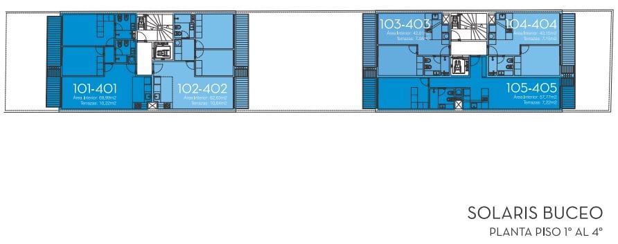 Plano Piso 1 al 4 — Solaris Buceo Donizetti 1367