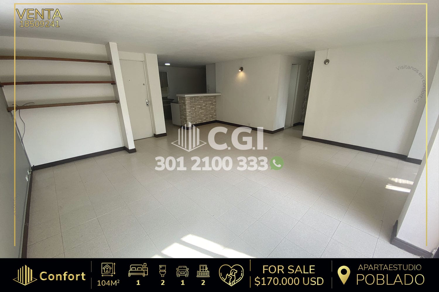 Apartaestudio en  Venta en El Poblado, Medellín