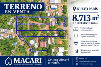 TERRENOS EN VENTA | NUEVO PARÍS – MONTEVIDEO