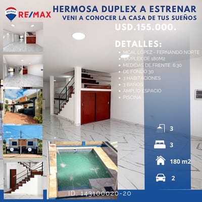 DUPLEX A ESTRENAR FERNANDO DE LA MORA ZONA NORTE