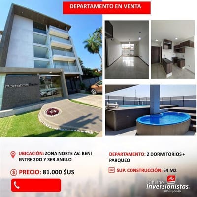 EN VENTA HERMOSO DEPARTAMENTO DE 2 DORMITORIOS