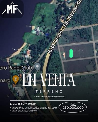 Terreno en Venta en Ciervo Kua – San Bernardino