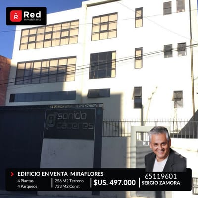 EN VENTA EDIFICIO DE 4 PLANTAS MIRAFLORES