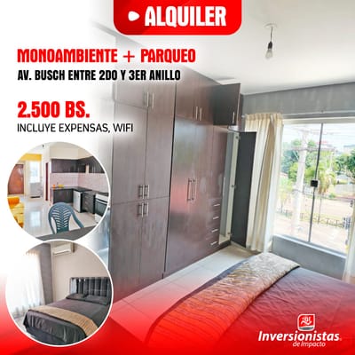 ALQUILER DE MONOAMBIENTE AMOBLADO – ZONA UNIVERSITARIA 