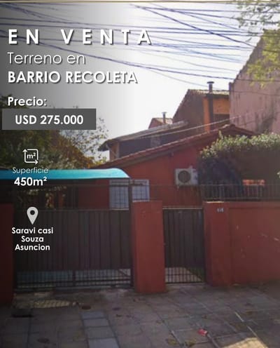 Terreno en pleno Bo Recoleta!
