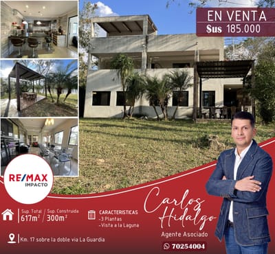 Linda Casa en Venta Av. Doble Vía La Guardia Condominio Ecológico Laguna Azul