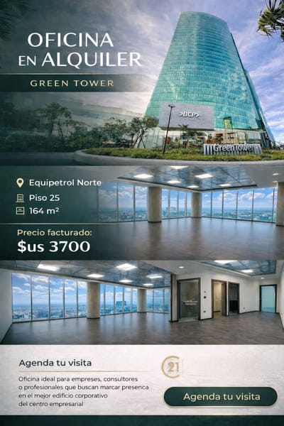OFICINA EN ALQUILER - GREEN TOWERS (EQUIPETROL)