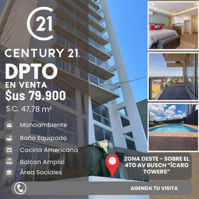 ULTIMO MONOAMBIENTE EN VENTA EN ICARO TOWERS