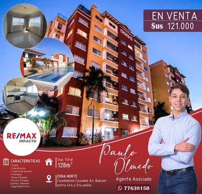 DEPARTAMENTO EN VENTA CONDOMINIO COZUMEL ZONA NORTE