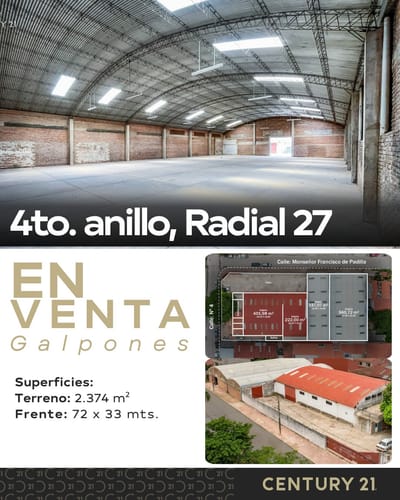 Inmueble en venta - Terreno en Esquina, con galpones