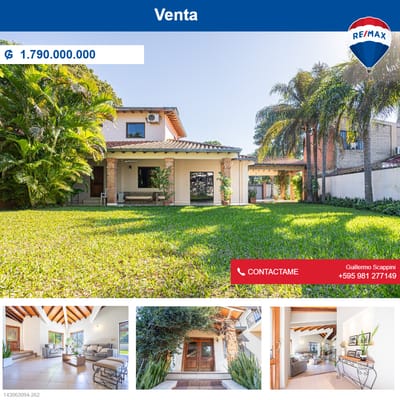 En Venta! Hermosa Casa con amplio patio en Lambaré, Barrio Kennedy!!