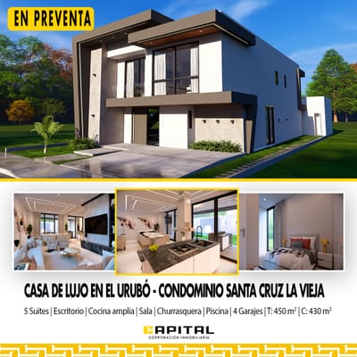 HERMOSA CASA EN PRE-VENTA!!!!  ZONA DEL URUBO