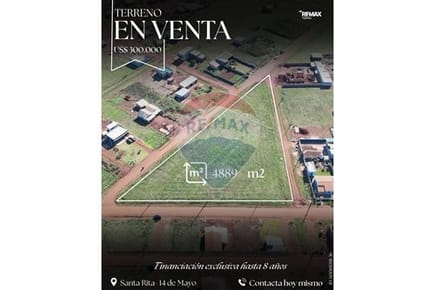Terreno-Venta-PY Alto Paraná Santa Rita