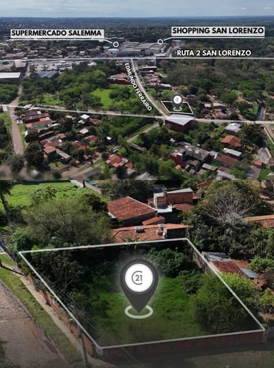 VENDO TERRENO EN ESQUINA A DOS CUADRAS DEL SHOPPING SAN LORENZO
