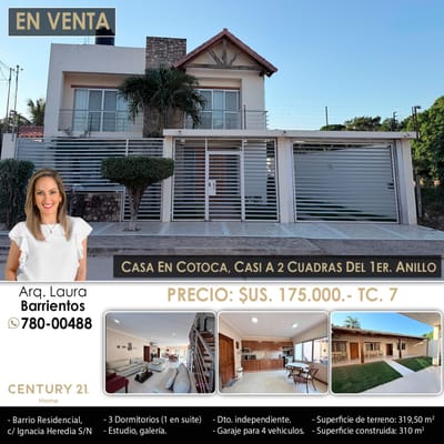 Casa En Venta En Cotoca, Casi A 2 Cuadras Del 1er. Anillo