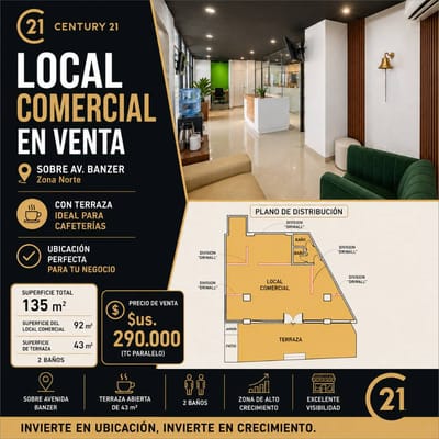 LOCAL COMERCIAL, SOBRE AVENIDA BANZER
