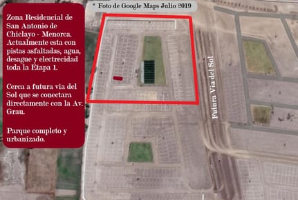 OCASION VENDO TERRENO EN MENORCA - CHICLAYO