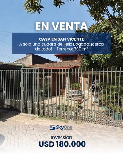 CASA EN VENTA EN EL BARRIO SAN VICENTE 