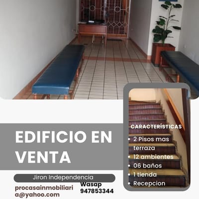Vendo  Edificio Con Local Comercial Y Oficinas  Jr. Independencia c/ Plaza Armas