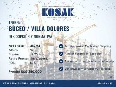 Terreno Venta Buceo / Villa Dolores