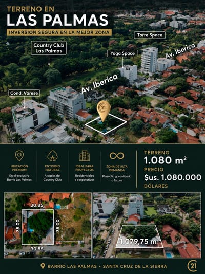 TERRENO EN VENTA EN ZONA LAS PALMAS