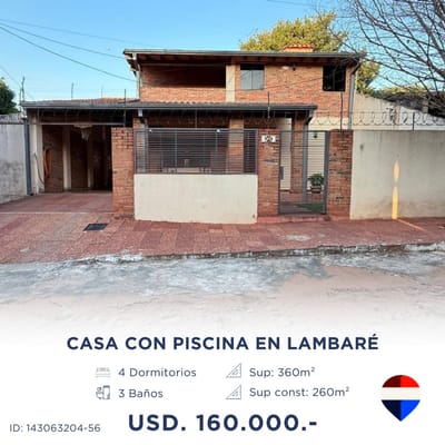 Casa - Venta - Lambaré, Paraguay