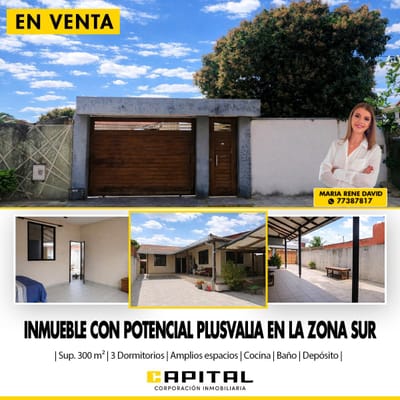 ATENCION INVERSIONISTAS / INMUEBLE CON ALTA PLUSVALIA EN LA ZONA SUR