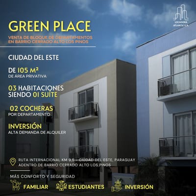 ED GREEN PLACE - DEPARTAMENTO DE 105m² - VENTA