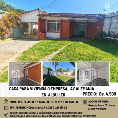 CASA UBICADA ESTRATEICAMENTE,IDEAL PARA VIVIENDA O EMPRESA EN ALQUILER