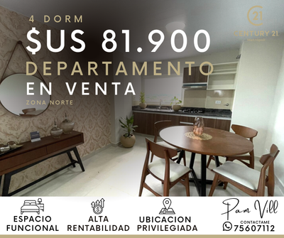 DEPARTAMENTO DE 4 DORMITORIOS EN VENTA CON FINANCIAMIENTO