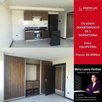 Departamento de un 1 dormitorio en condominio zona Canal isuto