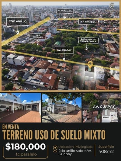 Terreno uso de suelo mixto sobre av 2do anillo