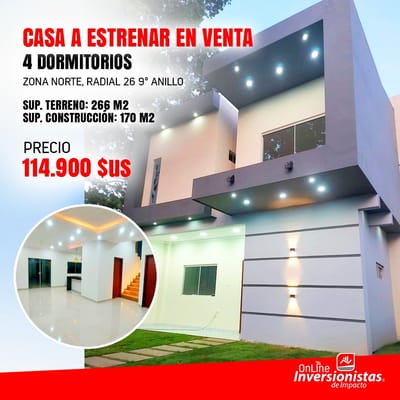 HERMOSA Y AMPLIA CASA A ESTRENAR EN ZONA NORTE 