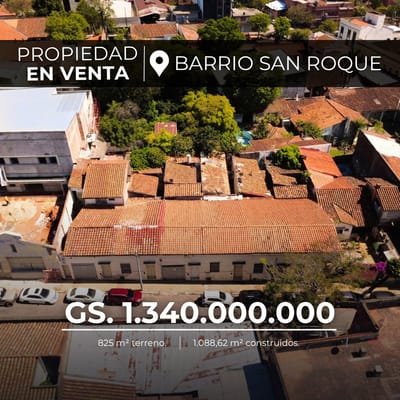 VENDO - Propiedad de 825 m² en San Roque, Asunción