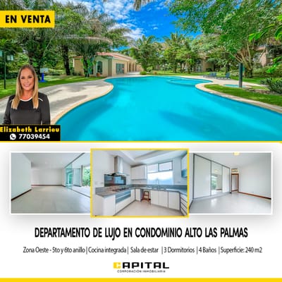 Departamento en venta zona oeste condominio Alto Las Palmas