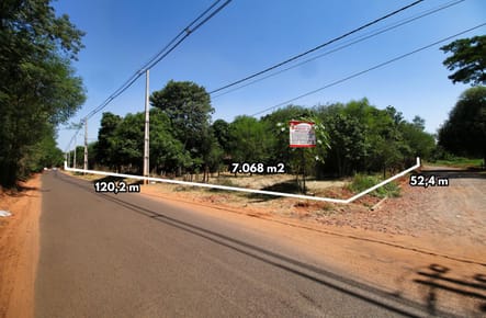 Vendo Terreno En Esquina De 7.068 M2 En Itagua