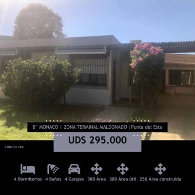 CASA, VENTA, 4 dormitorios, Zona Terminal, MALDONADO