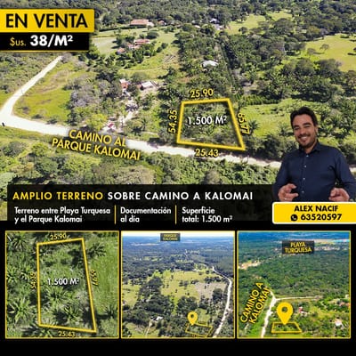 Venta de Terreno zona urubo camino a los quesos 